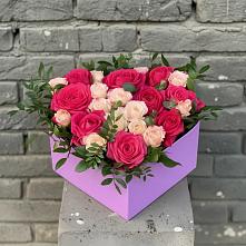 Цветочная композиция из Розы в коробке в Кяхте