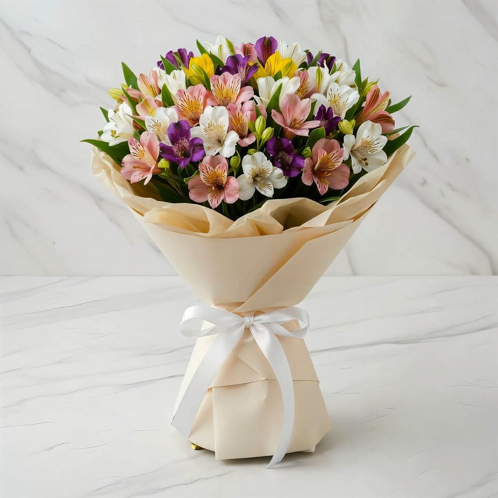 Букет цветов из: Альстромерии в Кяхте