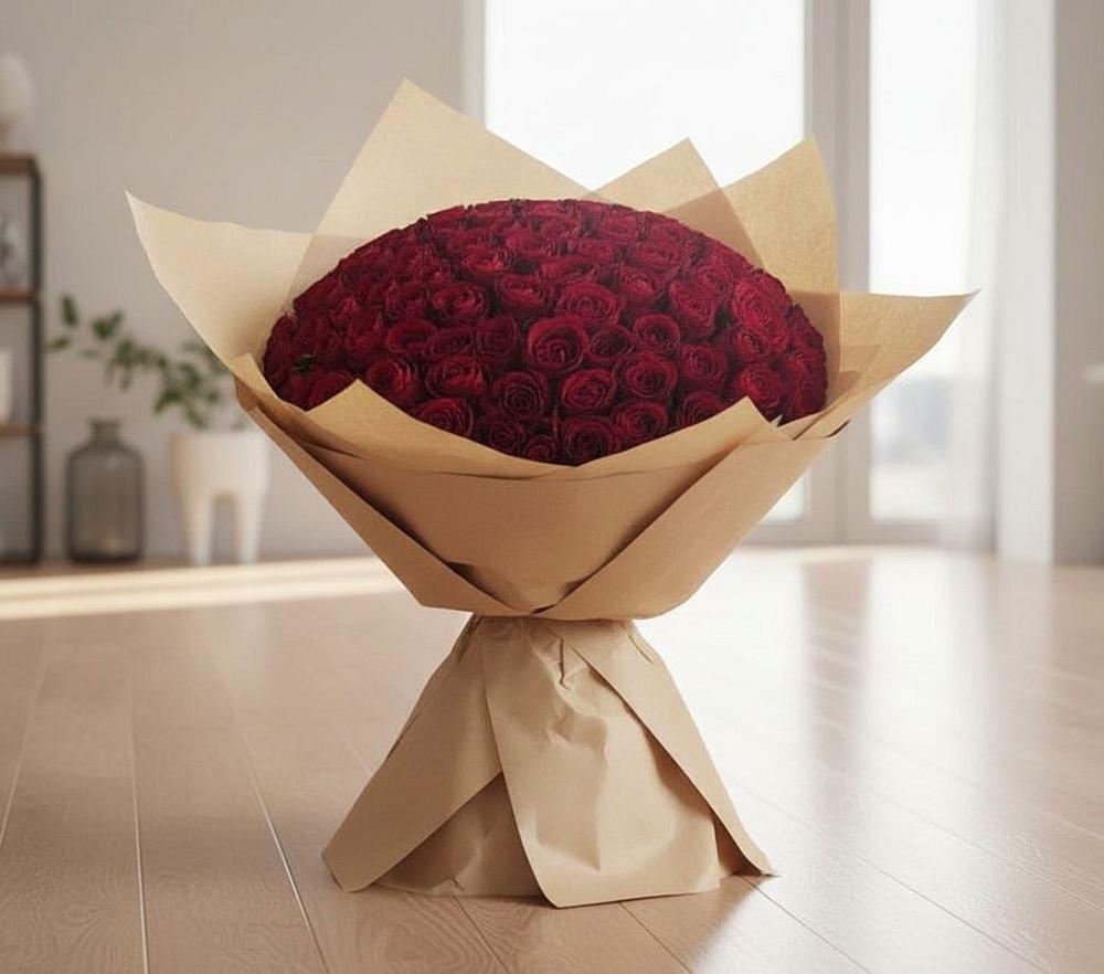 Букет 101 Красная роза в Кяхте