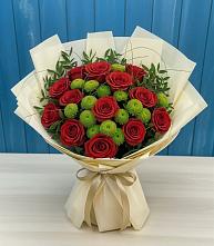 Букет цветов из:  Розы и Хризантемы в Кяхте