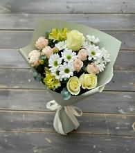 Букет цветов из:  Альстромерии, Розы и Хризантемы в Кяхте