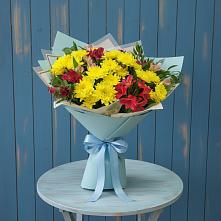Букет цветов из:  Альстромерии и Хризантемы #REPLACE_PRED# Кяхте