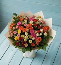 Букет Микс из разноцветных кустовых роз #REPLACE_PRED# Кяхте